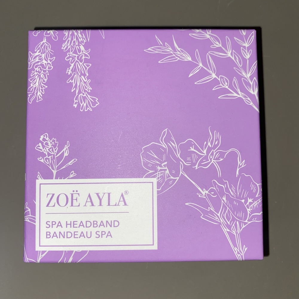 New Zoe Ayla Hair Spa Towel Headband Purple Bandeau Eco Friendly Fabfitfun